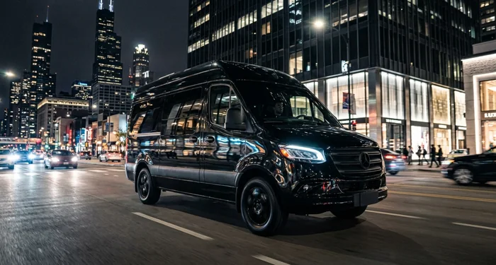 Mercedes-Benz Sprinter Van for chauffeur service in Chicago