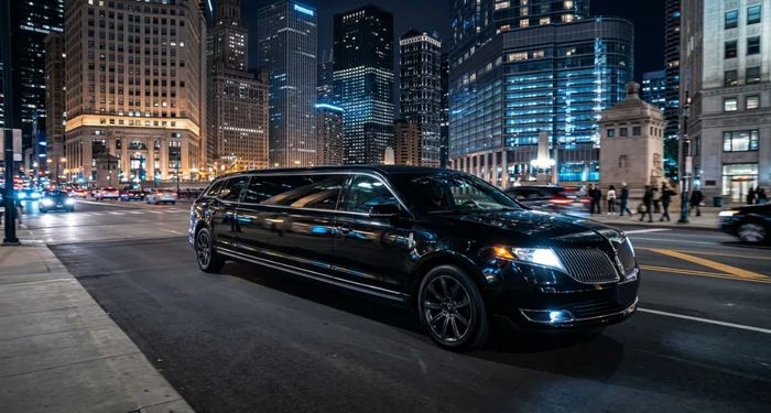 Lincoln Stretch Limousine for chauffeur service in Chicago